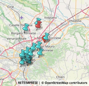 Mappa Via S. Daniele, 10099 Area Produttiva TO, Italia (7.78667)