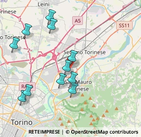 Mappa Via S. Daniele, 10099 Area Produttiva TO, Italia (4.07545)