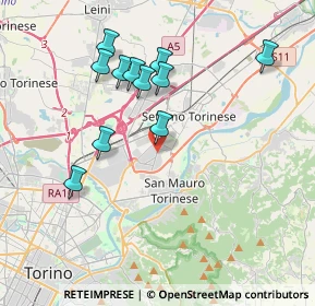 Mappa Via S. Daniele, 10099 Area Produttiva TO, Italia (3.68182)