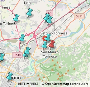 Mappa Via S. Daniele, 10099 Area Produttiva TO, Italia (4.32333)