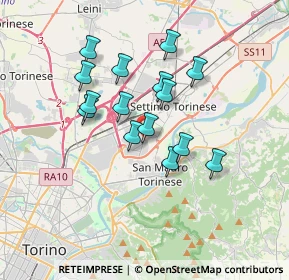 Mappa Via S. Daniele, 10099 Area Produttiva TO, Italia (2.876)