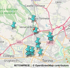 Mappa Via Gaetano Amati, 10078 Venaria Reale TO, Italia (3.93538)