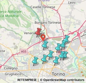 Mappa Via Gaetano Amati, 10078 Venaria Reale TO, Italia (3.71818)