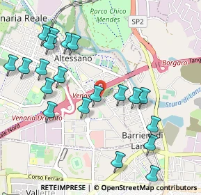 Mappa Via Gaetano Amati, 10078 Venaria Reale TO, Italia (1.143)