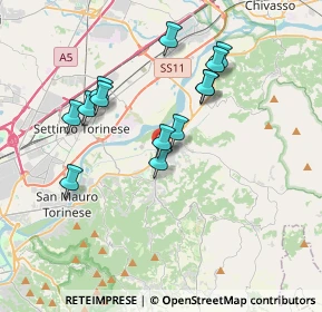 Mappa Viale Bollino, 10090 Castiglione Torinese TO, Italia (3.32308)