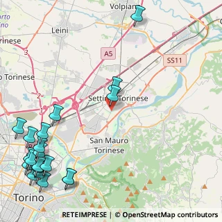 Mappa Via San Mauro, 10036 Settimo Torinese TO, Italia (6.7215)