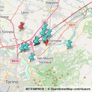 Mappa Via San Mauro, 10036 Settimo Torinese TO, Italia (2.9675)