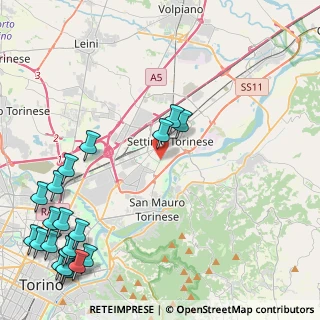 Mappa Via San Mauro, 10036 Settimo Torinese TO, Italia (6.4925)