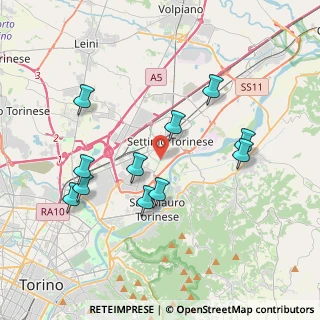 Mappa Via San Mauro, 10036 Settimo Torinese TO, Italia (3.80182)