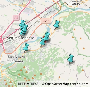 Mappa Via San Pietro, 10090 Gassino Torinese TO, Italia (3.4325)