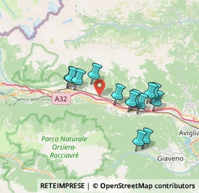 Mappa FRAZ. BARACCONE S.S. 25 KM 40 Di, 10050 Borgone Susa TO, Italia (6.3)