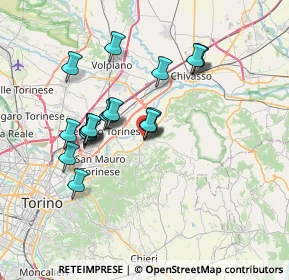 Mappa Via Circonvallazione, 10090 Gassino Torinese TO, Italia (6.2505)