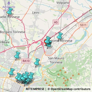 Mappa Via Torino Settimo Torinese, 10036 Torino TO, Italia (6.5345)