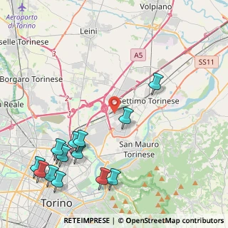 Mappa Via Torino Settimo Torinese, 10036 Torino TO, Italia (5.55071)