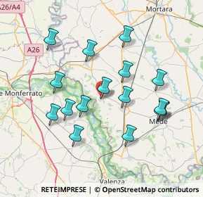 Mappa 27020 Breme PV, Italia (7.12125)