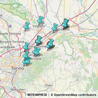 Mappa Via Francesco Poggio, 10090 Gassino Torinese TO, Italia (6.54421)