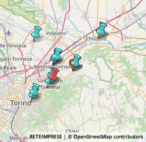 Mappa Via Francesco Poggio, 10090 Gassino Torinese TO, Italia (6.21308)