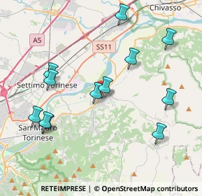 Mappa Via Francesco Poggio, 10090 Gassino Torinese TO, Italia (4.265)