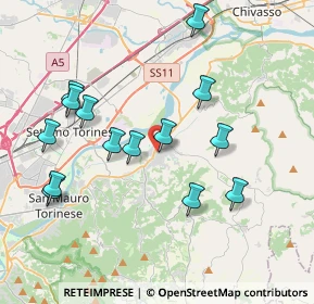 Mappa Via Francesco Poggio, 10090 Gassino Torinese TO, Italia (3.96071)