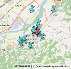 Mappa Via Francesco Poggio, 10090 Gassino Torinese TO, Italia (1.06563)