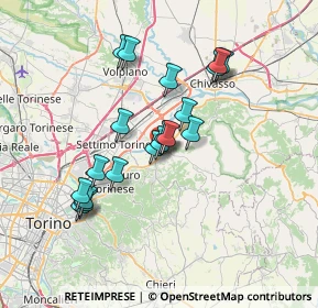 Mappa Via Asiago, 10090 Gassino Torinese TO, Italia (6.13789)