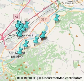 Mappa Via Carso, 10090 Gassino Torinese TO, Italia (3.61071)