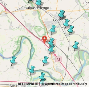 Mappa Autostrada del Sole, 26867 Guardamiglio LO, Italia (5.4435)