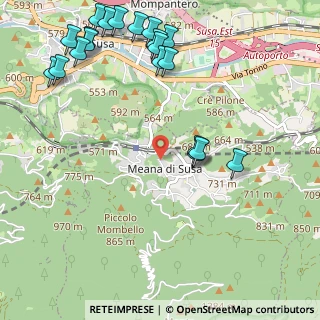 Mappa Via Grangia, 10050 Meana di Susa TO, Italia (1.3895)