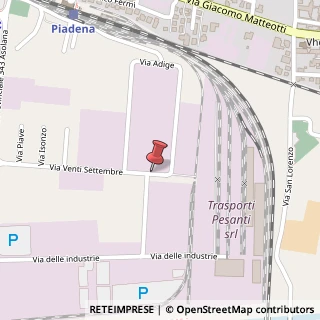 Mappa Via XX Settembre, 25, 26034 Piadena, Cremona (Lombardia)