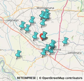 Mappa Via Giuseppe Garibaldi, 35040 Castelbaldo PD, Italia (6.10105)