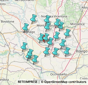 Mappa Via Giuseppe Garibaldi, 35040 Castelbaldo PD, Italia (12.20421)