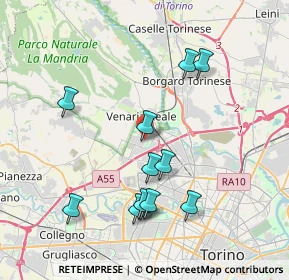 Mappa Via Benedetto Alfieri, 10078 Venaria Reale TO, Italia (3.88417)