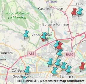 Mappa Via Benedetto Alfieri, 10078 Venaria Reale TO, Italia (5.48533)