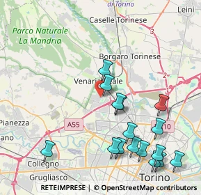 Mappa Via Benedetto Alfieri, 10078 Venaria Reale TO, Italia (4.755)