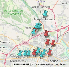 Mappa Via Benedetto Alfieri, 10078 Venaria Reale TO, Italia (4.362)