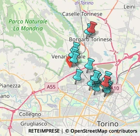 Mappa Via Benedetto Alfieri, 10078 Venaria Reale TO, Italia (3.20471)