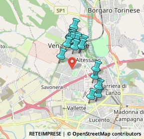 Mappa Via Benedetto Alfieri, 10078 Venaria Reale TO, Italia (1.343)