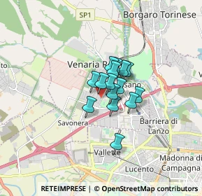 Mappa Via Benedetto Alfieri, 10078 Venaria Reale TO, Italia (0.846)