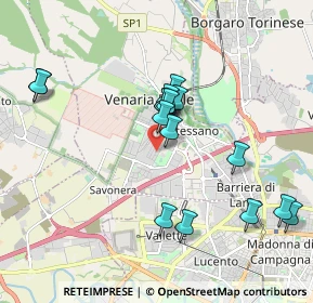 Mappa Via Benedetto Alfieri, 10078 Venaria Reale TO, Italia (1.81813)