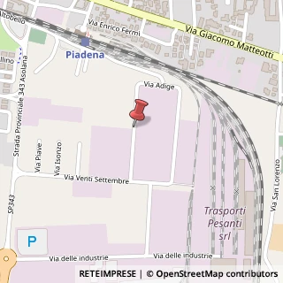Mappa Via adige 18, 26034 Piadena, Cremona (Lombardia)