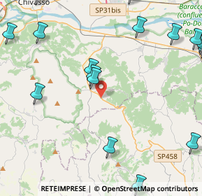 Mappa SP458, 10020 Casalborgone TO, Italia (6.582)