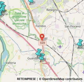 Mappa Strada Statale 9 Via Emilia, 26861 Fombio LO, Italia (3.96625)