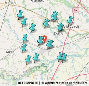 Mappa Via Cardinala, 27020 Scaldasole PV, Italia (7.2365)