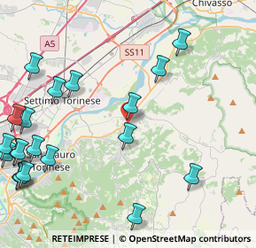 Mappa Via San Giuseppe, 10090 Castiglione Torinese TO, Italia (5.8735)