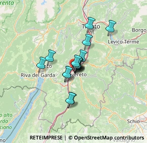 Mappa Via Baroni Cavalcabò, 38068 Rovereto TN, Italia (7.73813)
