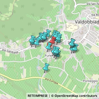 Mappa Via Cal Dritta, 31049 Valdobbiadene TV, Italia (0.284)