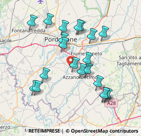 Mappa Via Fiumicino 13, 33082 Azzano Decimo PN (7.2935)