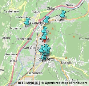 Mappa Via Giuseppe Verdi, 38068 Rovereto TN, Italia (1.325)