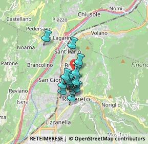 Mappa Via Giuseppe Verdi, 38068 Rovereto TN, Italia (1.09647)