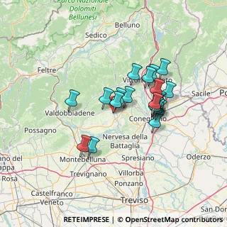 Mappa Via Frecce Tricolori, 31053 Pieve di Soligo TV, Italia (10.951)